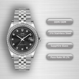 Montre-bracelet en acier inoxydable de haute qualité pour femmes décoration de diamants OEM logo personnalisé montre à quartz à mouvement japonais de luxe avec petit boîtier - Product Image 3