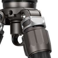 Manizek TE485 Trépied vidéo professionnel en fibre de carbone robuste Kit de trépied durable et de haute qualité avec tête fluide