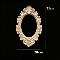 Décoration murale en bois massif de style européen pour porte de placard, avec motif floral ajouré sculpté