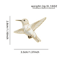 Broches en émail colibris colorés, badges de revers en métal oiseau en vol, accessoires de bijouterie, cadeau pour sacs à dos, vêtements, chapeaux