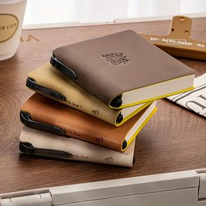 Портативный мини-блокнот в стиле ретро минималистичный школьный блокнот с обложкой из искусственной кожи креативный переплет в твердом переплете - Product Image 3