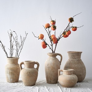Abi-sabi, accessorio rustico stile retrò <span class=keywords><strong>per</strong></span> la decorazione da giardino, contenitore di fiori secchi, vaso decorativo in terracotta - Product Image 1
