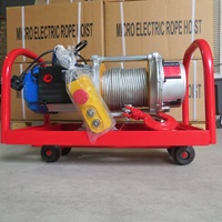 Palans électriques à câble de 500 kg de style italien, 220V/380V avec roues métalliques, télécommande sans fil en option