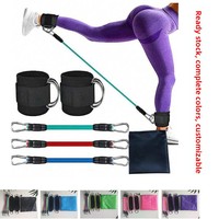 Bande de résistance élastique TPE pour machine à câble, entraîneur de cheville, boucle de pied, pour fessiers et jambes, corde de résistance pour le remodelage corporel