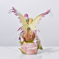 7.4 pouces Ailes Colorées Fleur Fée Jardin Décoration Figurines Extérieures Patio Pelouse Porche Printemps Cadeaux Décor À La Maison Résine Artisanat