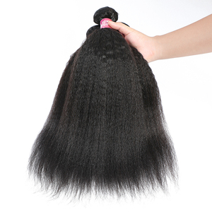 Top Qualité Afro Styles 100% Cheveux humains Brésilienne Vierge Cuticule Alignés Faisceaux <span class=keywords><strong>Yaki</strong></span> Crépus Extension de Cheveux Raides - Product Image 1