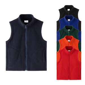 Logo personnalisé enfants hiver école polaire <span class=keywords><strong>gilet</strong></span> pleine fermeture éclair <span class=keywords><strong>Gilet</strong></span> chaud veste <span class=keywords><strong>gilet</strong></span> garçons polaire <span class=keywords><strong>gilet</strong></span> - Product Image 1