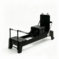 Système de poulies silencieuses en chêne peint noir mat pour Reformer Pilates, logo personnalisé pour studio de Pilates professionnel
