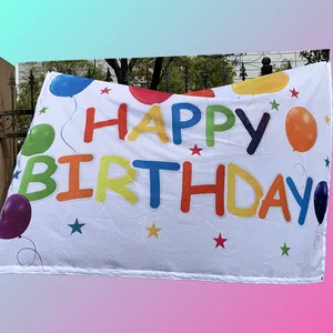 Happy Birthday Banner Birthday Decoration Party Supplies Outdoor And Indoor Decor Custom Banner