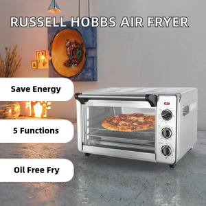 Four à air chaud <span class=keywords><strong>Russell</strong></span> <span class=keywords><strong>Hobbs</strong></span> Mini 5-en-1 (friture/huile/cuisson/grillage/granola) 20L en acier inoxydable, commande mécanique, économie d'énergie, usage domestique - Product Image 2