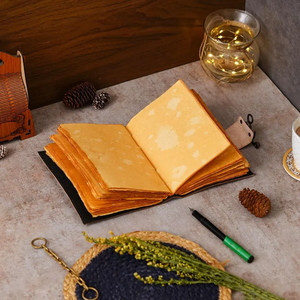 Carnet en cuir vintage fait main avec mandala en pierre bleue, carnet de croquis relié à la main, cahiers d'écriture faits main - Product Image 3