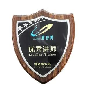 Placa de honor de fabricación china, placa personalizada con autorización de letras de nogal negro