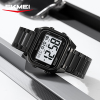 Jam Tangan Digital Retro Persegi SKMEI 2478 Custom Logo OEM Tahan Air 30M Lampu EL Hitung Mundur Waktu Ganda Pria