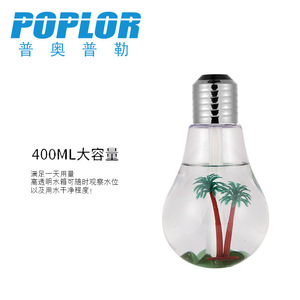 Poplor <b>Light</b> Bulb Humidifier Multicolor Led Touch Control Us <b>Plug</b> Electric Desk Decorative Night <b>Light</b> - Product Image 5