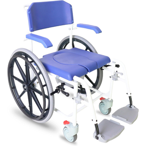 Self-Propelled <b>Shower</b> <b>Chair</b>, Self-Propelled <b>Shower</b> Wheelchair with Toilet, Blue KMINA K30032 - Product Image 6