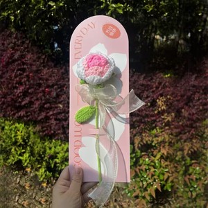 <span class=keywords><strong>Ramo</strong></span> de Flores Tejido a Crochet para el Día de la Madre, Hecho a Mano, con <span class=keywords><strong>Claveles</strong></span>, Rosas y Girasoles, Producto Terminado, Regalo para Mamá o Mejor Amiga - Product Image 5