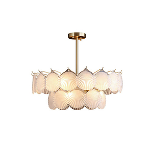 Lampadario a LED in Stile Nordico Moderno, Lampada da Soffitto in Rame, Cristallo e Ferro, Luce Bianca Calda 3000K AC per Isola Cucina e Sala da Pranzo - Product Image 4
