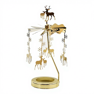 Creative Carousel Rotating Candle Cup Holder Revolving Candlestick Romantic Atmosphere Candlelight Dinner Decor Ornament - Product Image 6