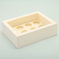Boîtes d'expédition pour cupcakes en papier blanc recyclable personnalisées en gros avec logo sur mesure