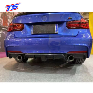 F30 MP Style Carbon Fiber Double Out Rear <strong>Diffuser</strong> With Light for BMW <strong>3</strong> Series F30 - Product Image 6