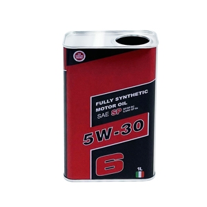Lata Rectangular de 1 Litro para Aceite Lubricante/Aceite de Motor, con Tapa de Plástico Lacado, Impresión Offset Personalizada en CMYK de 4 Colores - Product Image 1