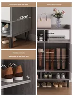 Armoire à chaussures moderne en bois entrée de la maison rangement intérieur réglable haut de gamme étagère à chaussures 2025 nouveau populaire
