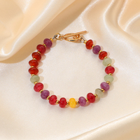 Mode Pierre Naturelle Perle Bracelet Collier OT Fermoir À La Main Coloré Guérison Boulier Pierres Précieuses Bracelet Perlé