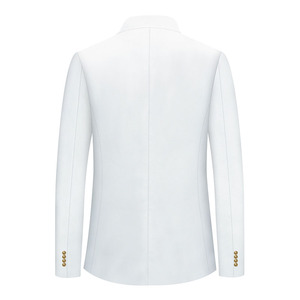 RNSHANGER Eleganter Prinzenfrack Lässiger Doppelreihiger Weißer <span class=keywords><strong>Blazer</strong></span> Neuestes Design Hochzeits-Bräutigam Formeller Anzug Jacke - Product Image 4