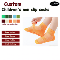 Chaussettes respirantes en maille antidérapantes pour enfants, avec semelle en silicone, pour tout-petits, garçons et filles, logo personnalisé, OEM
