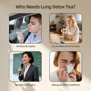 Té Herbal Orgánico para Limpiar los Pulmones, para Fumadores, Ayuda a Dejar <span class=keywords><strong>de</strong></span> Fumar, en Caja, para un Hígado Saludable, Venta al Por Mayor - Product Image 5