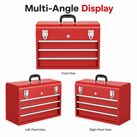 Armoire à outils verrouillable à 3 tiroirs, peinte en rouge, OEM, fournie directement par l'usine, pour les mécaniciens automobiles