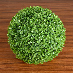 Bola Decorativa de Césped Artificial, Planta Verde Artificial de Plástico con Cuatro Cabezas, Decoración para Ventanas y Jardines, Bolas de Césped Artificial - Product Image 4