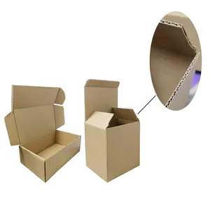 カスタムロゴ無料サンプルスクエア段ボール郵送ボックス3層硬質クラフト紙メーラー包装箱出荷用