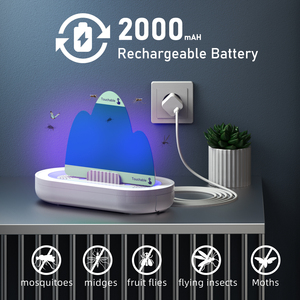Trampa de pegamento UV para plagas voladoras, seguro y eficaz Plug in Bug Zapper para uso en interiores en salas de estar y oficinas - Product Image 4