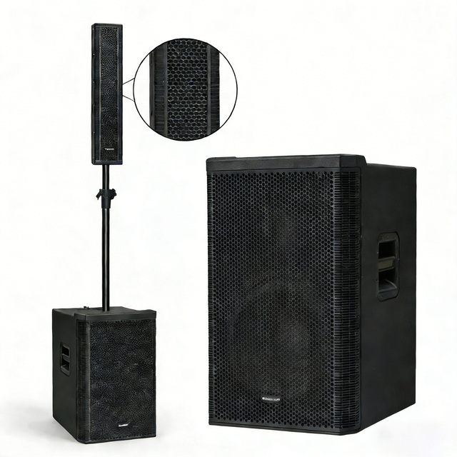 Customized Two Way DJ Touch Capacitor Professional Audio Video 15inch Column Active Speaker with Digital Mixer