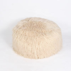 Fauteuil pouf en fourrure longue grise et blanche, doux et anti-chute de poils, en forme de boule, petit canapé paresseux, vente en gros directe d'usine Yiyuan - Product Image 2