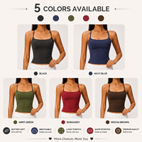 Nouveau débardeur de sport GM 2026 ajusté avec bretelles spaghetti réglables, dos en U évidé, en nylon extensible doux de haute qualité