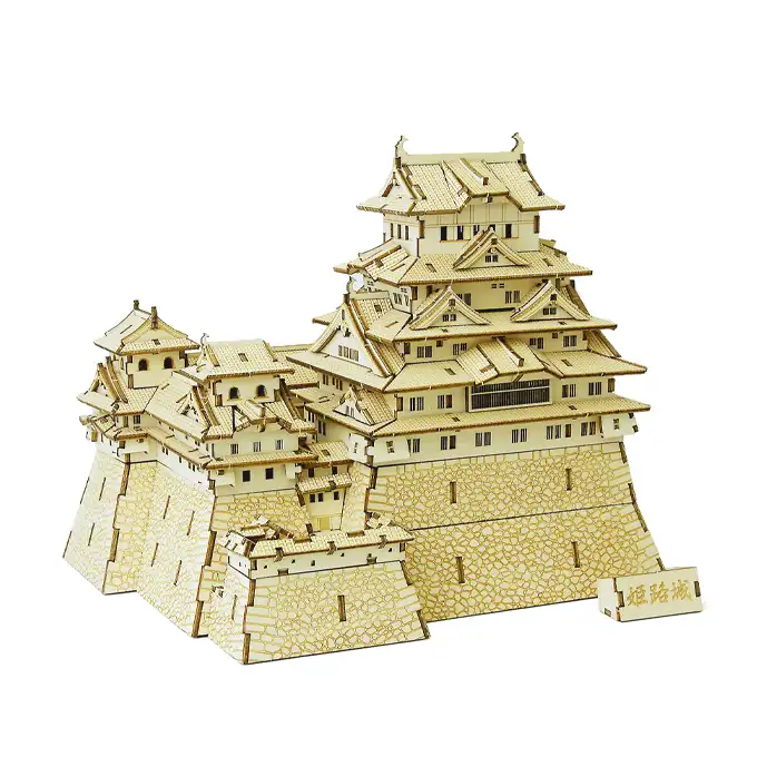 מכירה לוהטת אמנות יפן Himeji טירת 3d פאזל צעצועי פאזל עץ