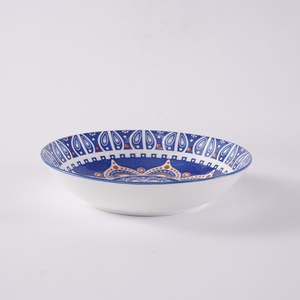 Assiettes à soupe en céramique colorées de style marocain, ensemble d'assiettes en porcelaine, plats profonds vibrants, vente en gros, vaisselle bohème - Product Image 2