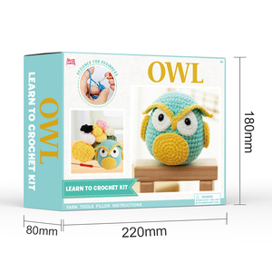 Nouveau mini porte-clés hibou en peluche mignon, jouet au crochet fait main, kit de crochet pour débutants et enfants - Product Image 6