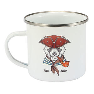 Ventas directas de fábrica 6/7/8/9/10/11/12/14cm Taza de esmalte con bordes de acero inoxidable para acampar al aire libre - Product Image 6