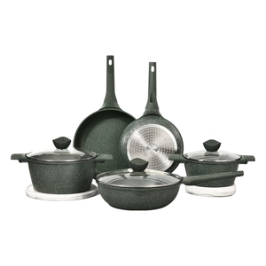 Chất lượng cao Nhôm xách tay điện cắm trại Nồi áp suất lớp phủ sinh thái thân thiện Non Stick gas cảm ứng <span class=keywords><strong>Cookware</strong></span> <span class=keywords><strong>Set</strong></span> - Product Image 1