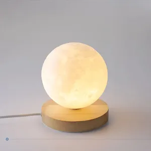 مصباح مكتبي ليد بسيط على شكل قمر مستدير من jc مصنوع من الزجاج الخشبي لغرفة النوم ديكور عصري