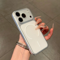 Coque de téléphone semi-transparente mate la plus vendue, compatible avec iPhone 17, 15, 16 Pro Max, avec protection d'objectif et coque souple en TPU