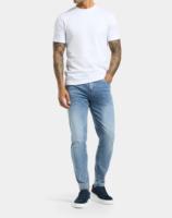 Pantalon en jean délavé coupe slim taille mi-haute pour homme, style décontracté vintage basique, coupe droite et ajustée, idéal pour l'été – Personnalisation OEM