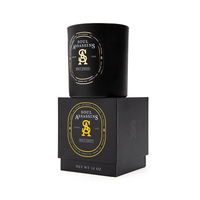 AIKUN Grandes Bougies Parfumées Naturelles à la Cire de Soja et à l'Huile Essentielle Végétale avec Logo Personnalisé, Marque Privée, Bocaux en Verre Noir Mat et Boîte