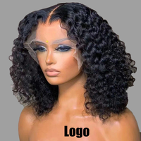 Perruques Courtes Bouclées Africaines Pas Chères en Dentelle Frontale HD, Cheveux Synthétiques Haute Température de Bonne Qualité pour Femmes Noires – Vente en Gros