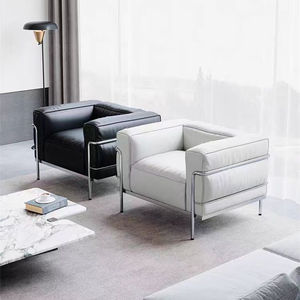 <span class=keywords><strong>Canapé</strong></span> multifonctionnel en PU de style nordique pour salon, design italien minimaliste Bauhaus, noir, une place, luxe léger, mi-saison - Product Image 2