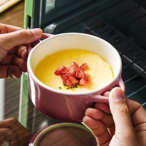 Bol de nourriture en céramique pour bébé avec <span class=keywords><strong>oreille</strong></span> et couvercle Bol de cuisson de forme ronde - Product Image 6