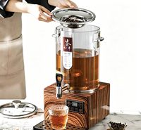 Distributeur de jus multifonctionnel commercial 10L/20L/30L, machine à thé intelligente améliorée avec filtre en acier inoxydable, prise UK, pour comptoir